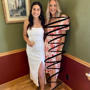 Zara white linen dress